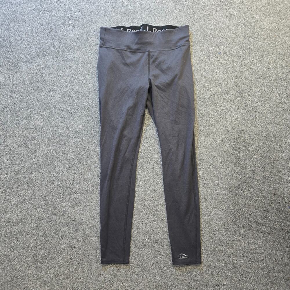 LL Bean Pants Womens Size Small Petite Gray Fitted Base Layer Outdoors Winter